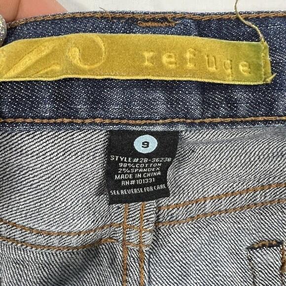 Refuge Straight Distressed Ankle Crop Denim Jeans 2B-3623B‎ Size 9 - Picture 3 of 12